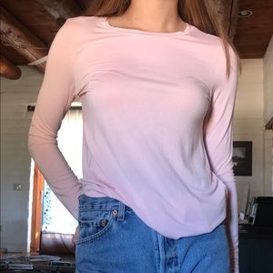 peach scoop neck